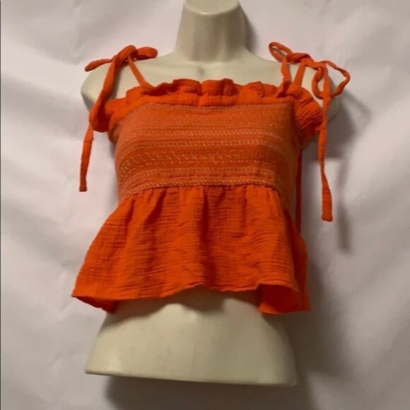 FREE PEOPLE ANTHROPOLOGIE CROPPED‎ TOP SIZE… - Picture 1 of 6